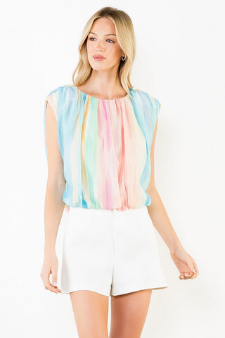 Multicolor Chiffon Top