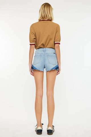 Patch Denim Shorts