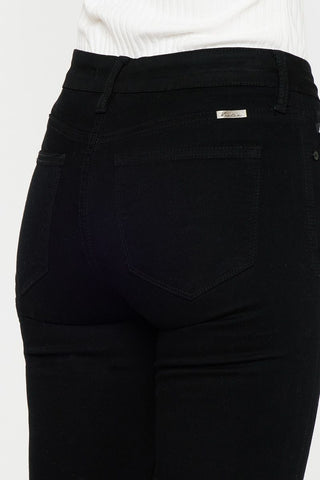 Mid Rise Black Flare Jeans