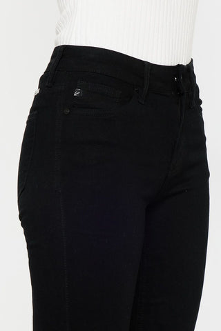 Mid Rise Black Flare Jeans