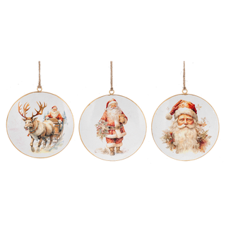 Santa Disk Ornaments