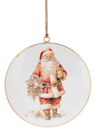 Santa Disk Ornaments