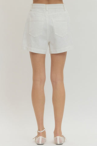 Front Seam Woven Shorts