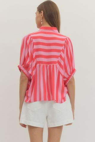 Bold Stripe Flowy Top