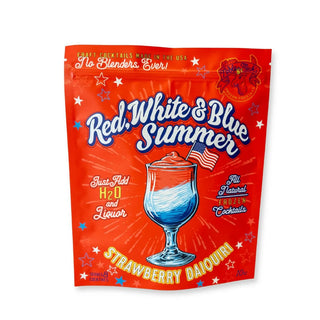 Frozen Red White & Blue Summer Strawberry Daiquiri