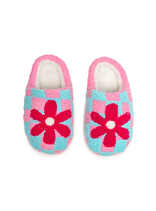 Retro Flower Slippers - Youth