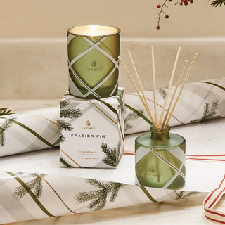 Frasier Fir Frosted Plaid Candle