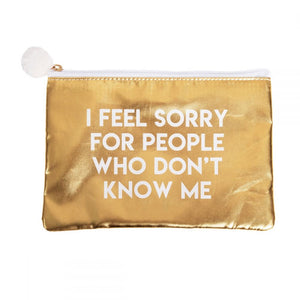 Funny Gold Cosmetic Bag