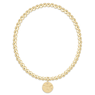Ecollegiate Classic Gold 3mm Bacelet - UT Austin Disc