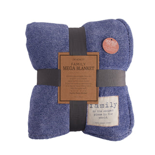 Together Time Family is Cozy Blue Mega Blanket