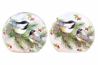 Chickadees Pre-Lit Round Orb