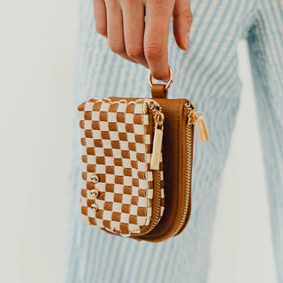 Cameron Woven Double Zip Card Wallet