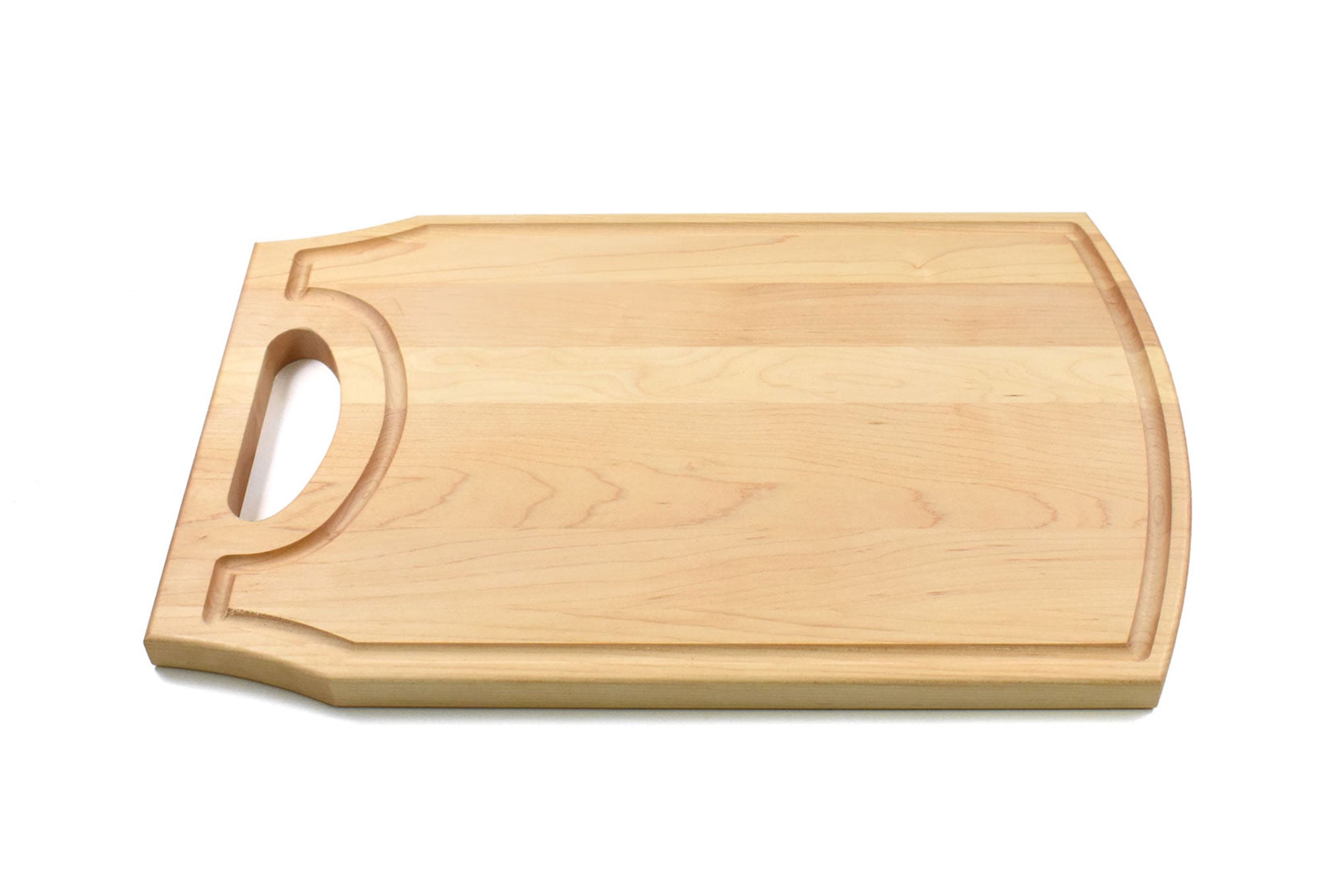 Maple Wood Cutting Board w/Handle & Juice Groove