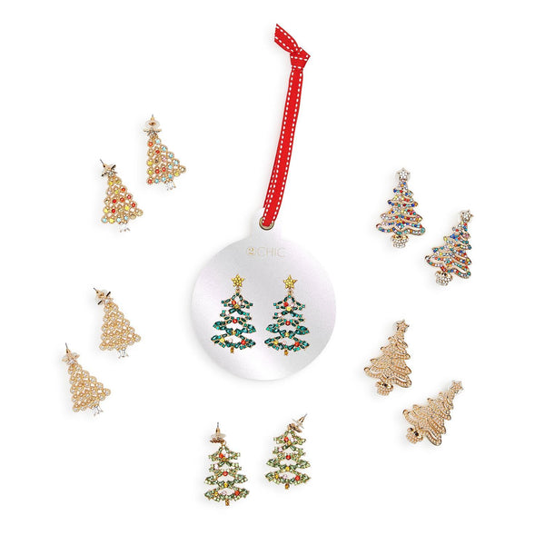 Christmas Tree Embellished Earrings