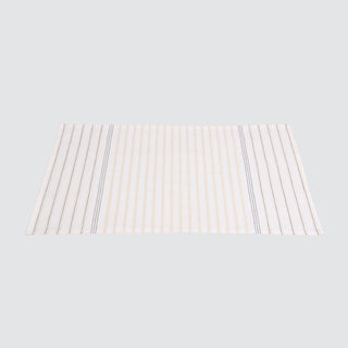 Striped White Cotton Tea Towel