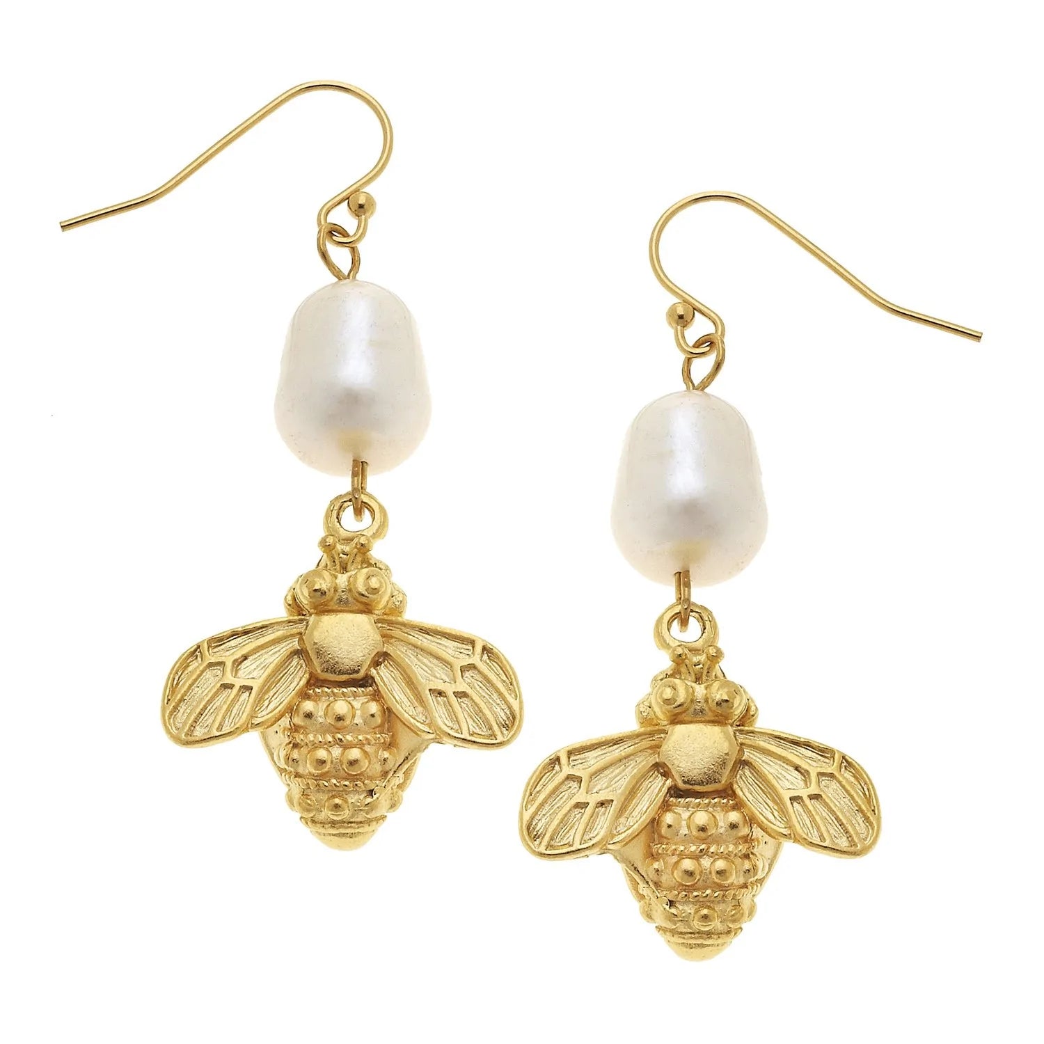 Bee + Pearl Earrings