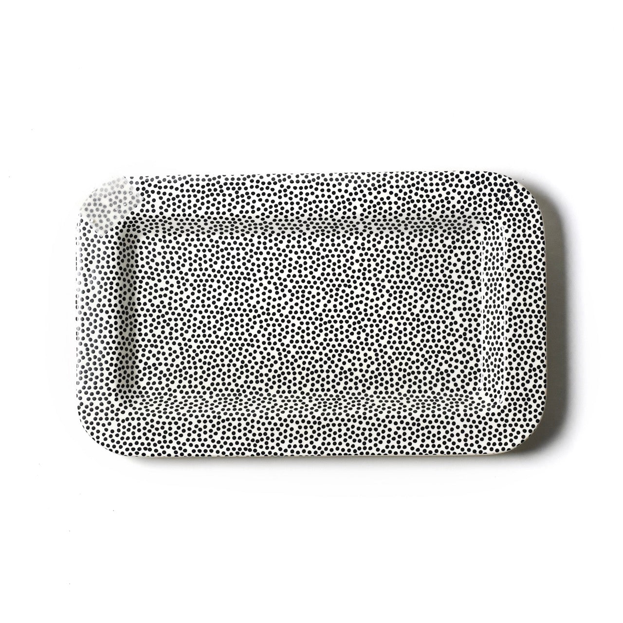 Black Small Dot Mini Entertaining Rectangle Platter