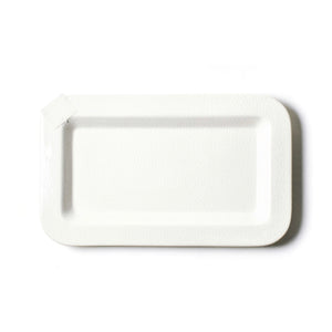 White Small Dot Mini Entertaining Rectangle Platter