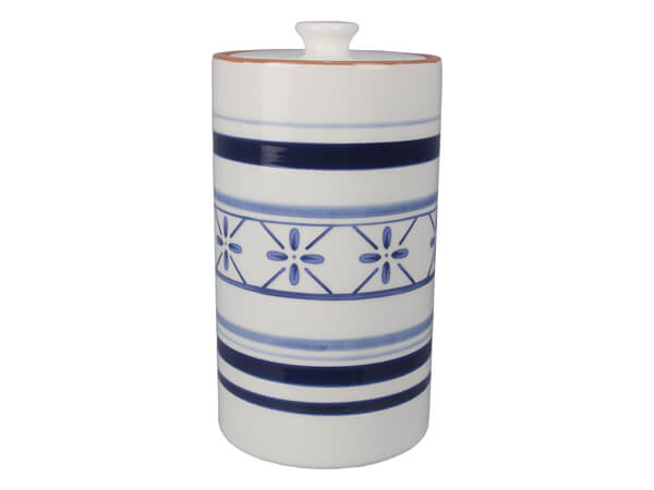 Ceramic Blue and White Cookie Jar