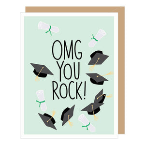 OMG You Rock! Graduation Card