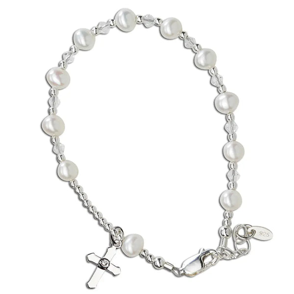 Girls First Communion Rosary Bracelet