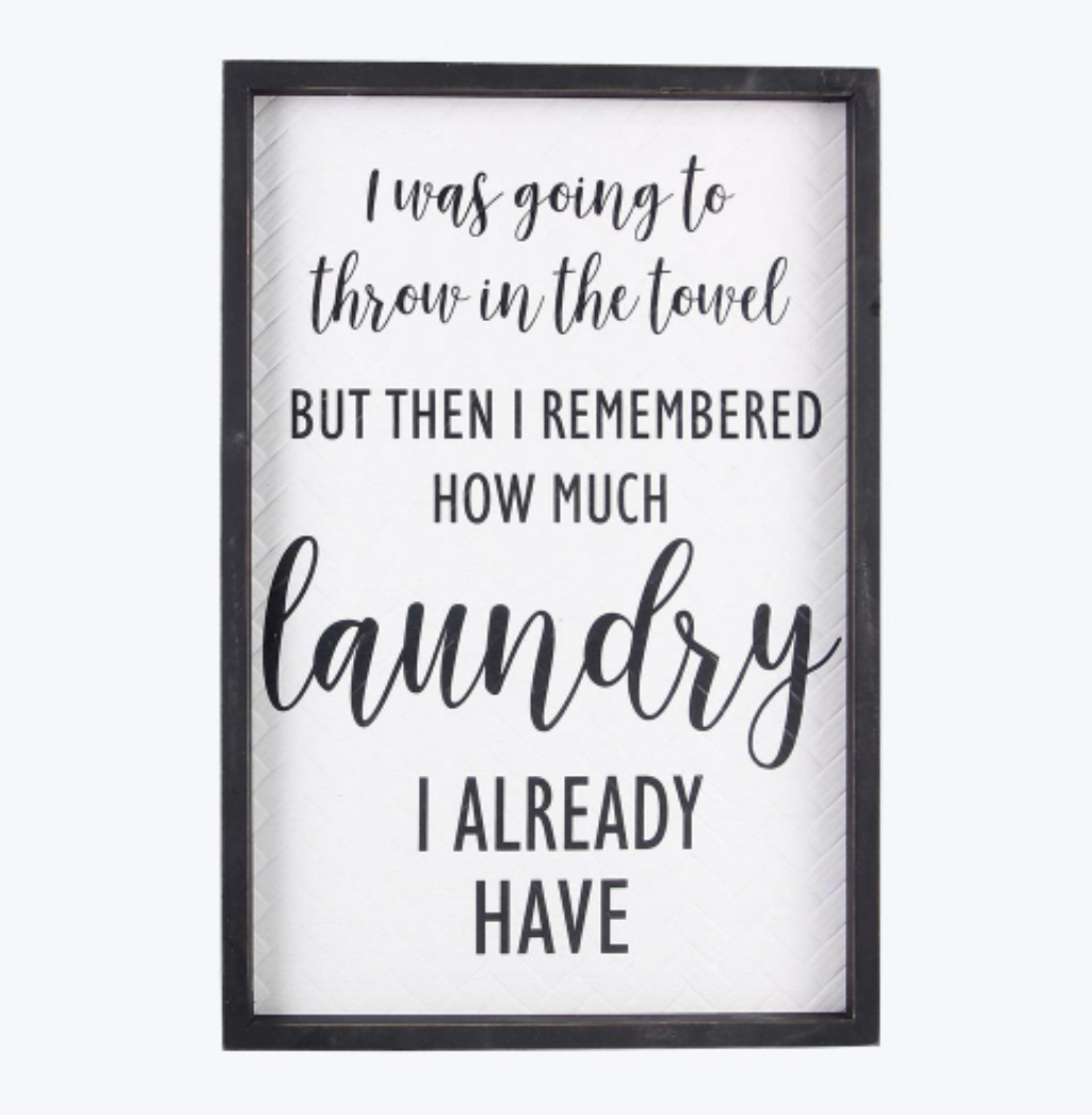 Basket Weave Laundry Sign