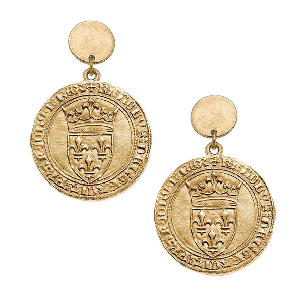 Mary Catherine French Coin Earrings