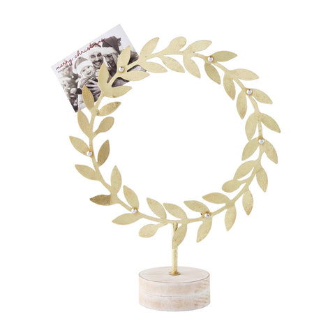 Gold Wreath Card Holder
