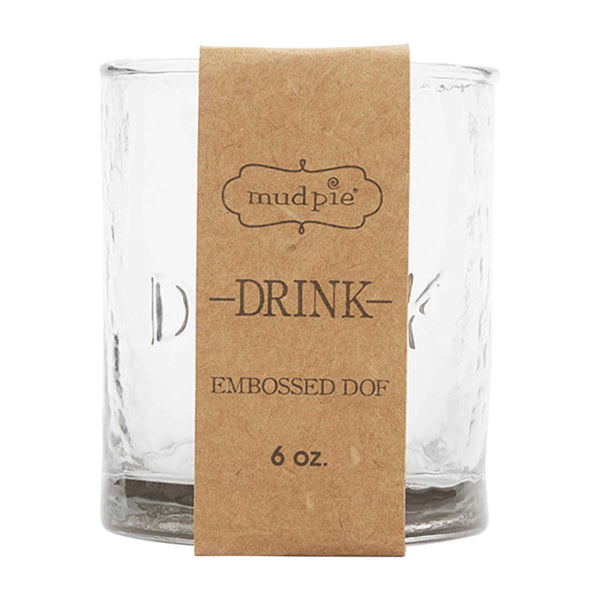 Embossed Double Old Fashioned Rocks Glass