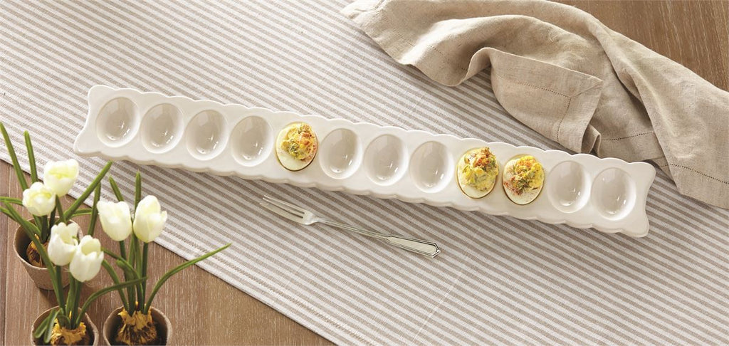 Mud pie deviled deals egg long tray set