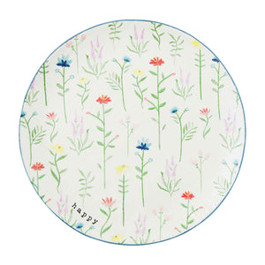 Round Floral Platter