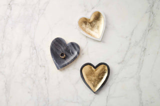 Heart Marble Foil Trinket Trays