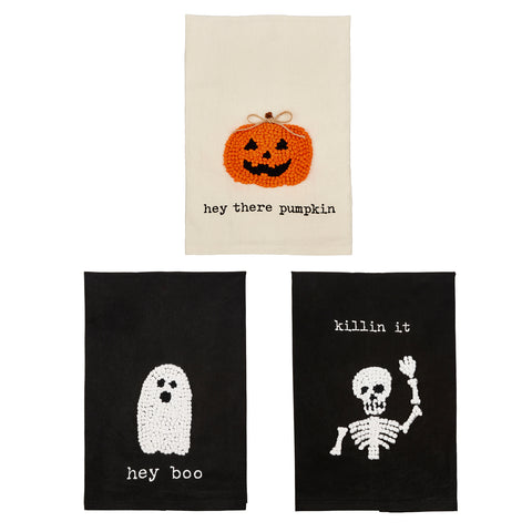 Knotted Halloween Towels
