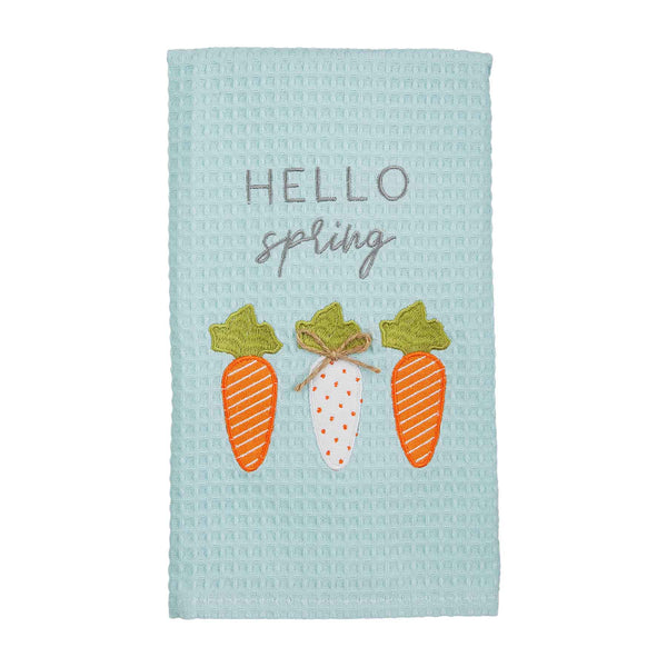 Spring Embroidered Waffle Towels