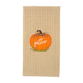 Thanksgiving Embroidered Waffle Towels