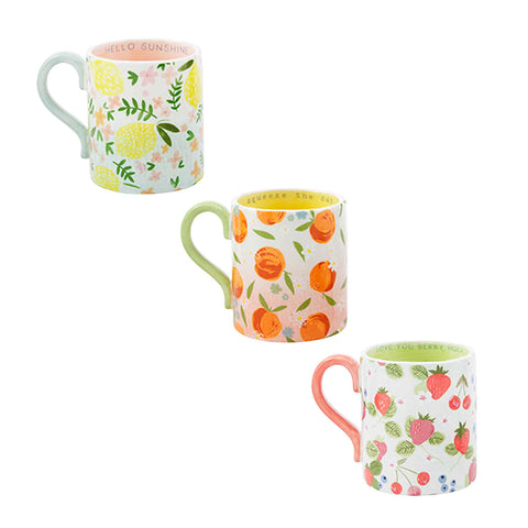 Colorful Fruit Mugs