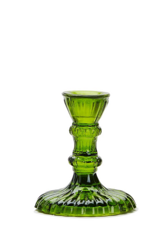 Casa Verde Moss Glass Candlesticks