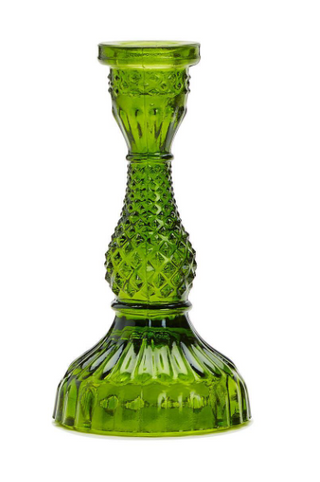 Casa Verde Moss Glass Candlesticks