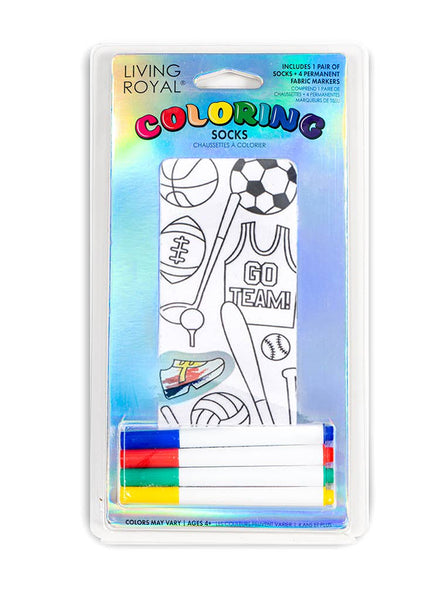 Sports Coloring Socks