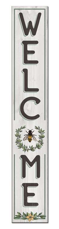 PB - Welcome w/Bee & Flowers Porch Board