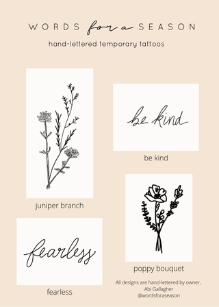 Empower 4-Pack Temporary Tattoos