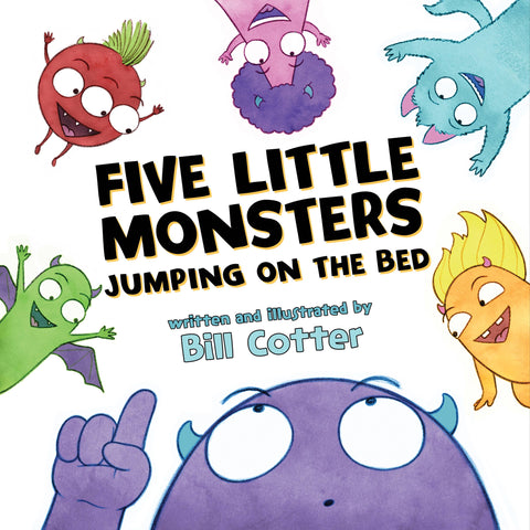 Five Little Monsters Jumping on the Bed Board Book