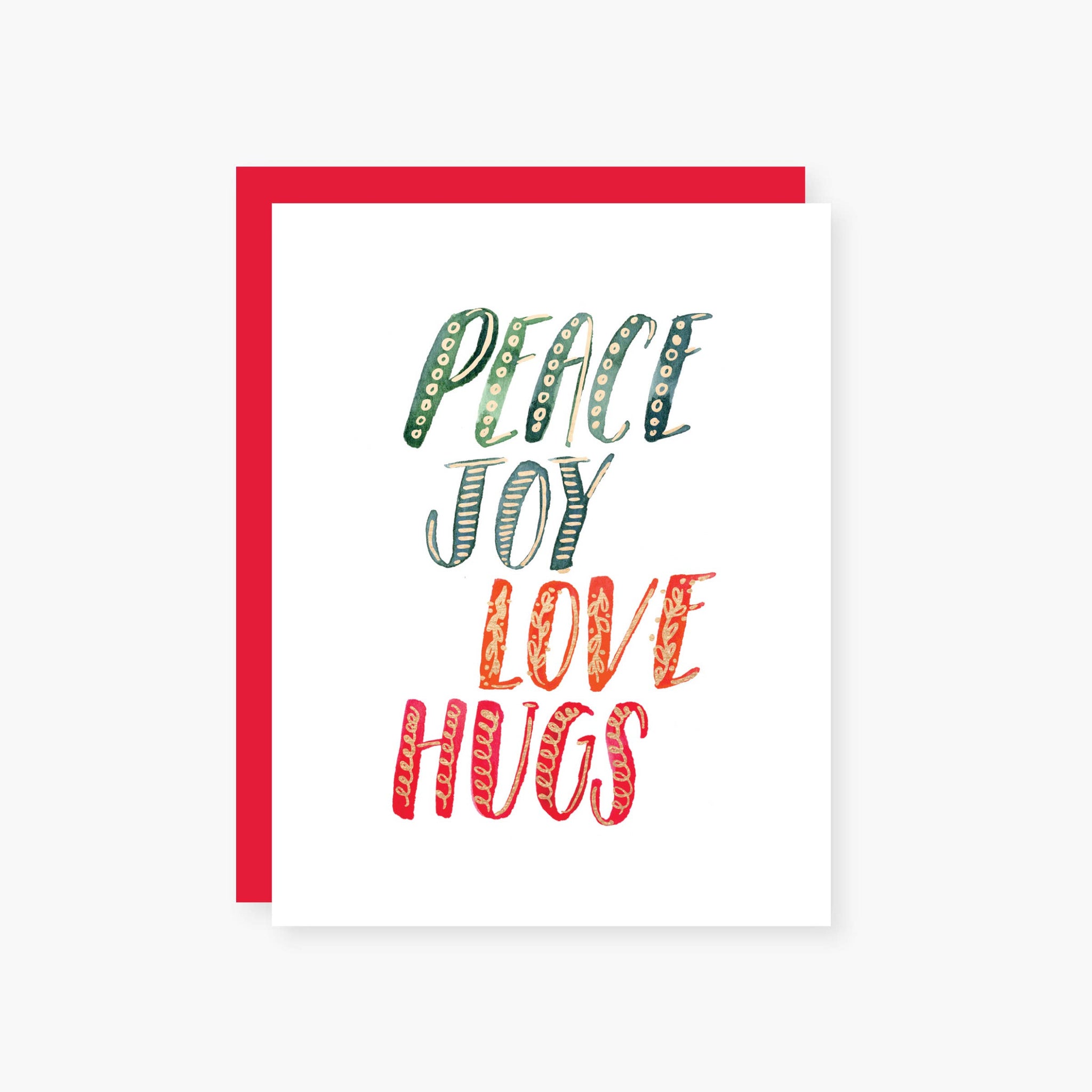 Peace Joy Foil Holiday Card