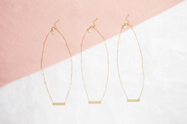 Initial Bar Necklace