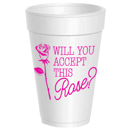 Accept This Rose Styrofoam Cups