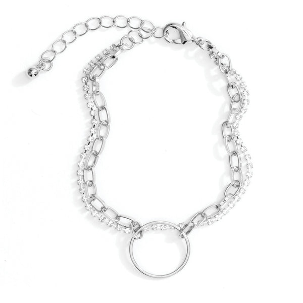 Double Layer Delicate Open Circle Bracelet