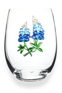 Bluebonnet Wine Glass - Stemless