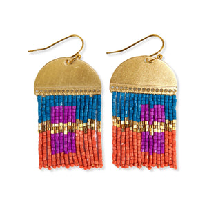 Birdie Magenta Abstract Earrings
