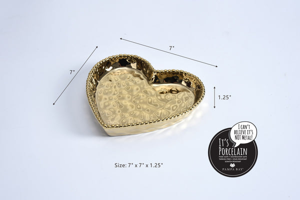 Gold Medium Heart Dish