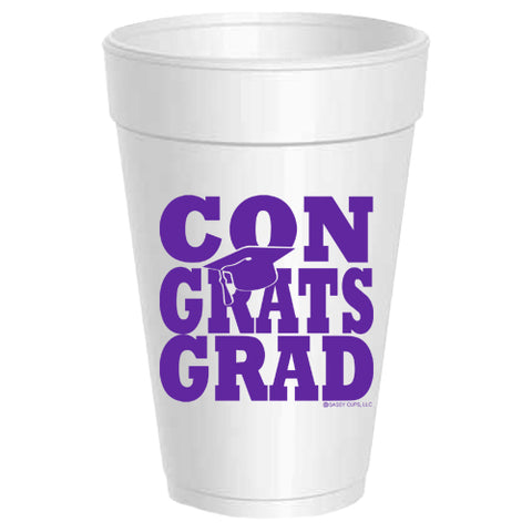 Congrats Grad Styrofoam Cups